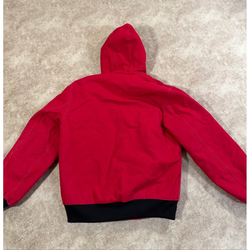 Carhartt Womens Red Hooded Work Jacket Size L N50